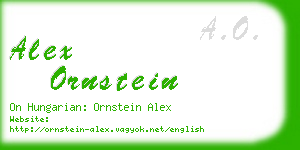 alex ornstein business card